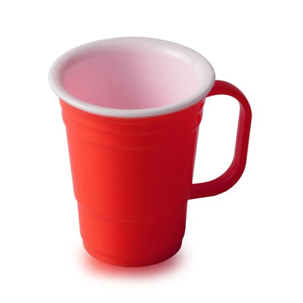 2oz red plastic solo cup with handle
