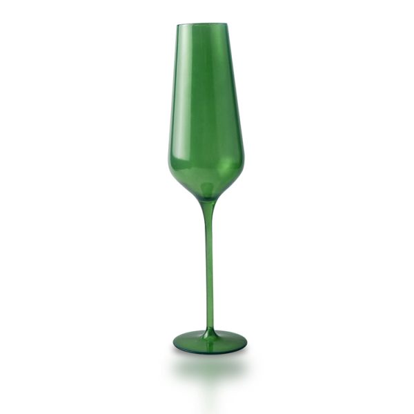 Green Plastic Champagne Glasses