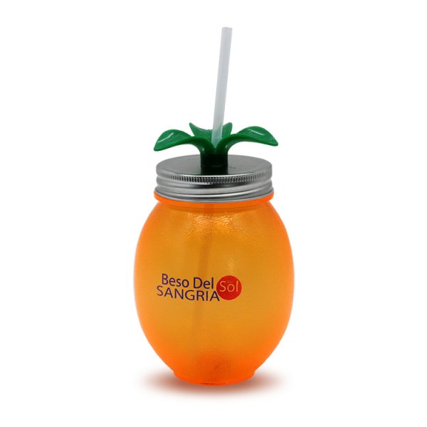 Lemon Shape Drinking Cup With Straw