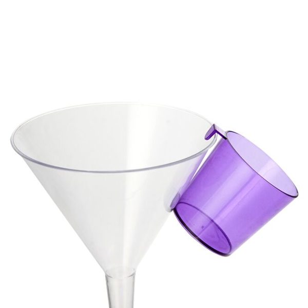 2oz plastic shot glass with hook