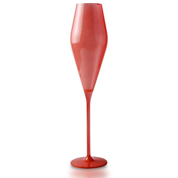Red Plastic Champagne Flute