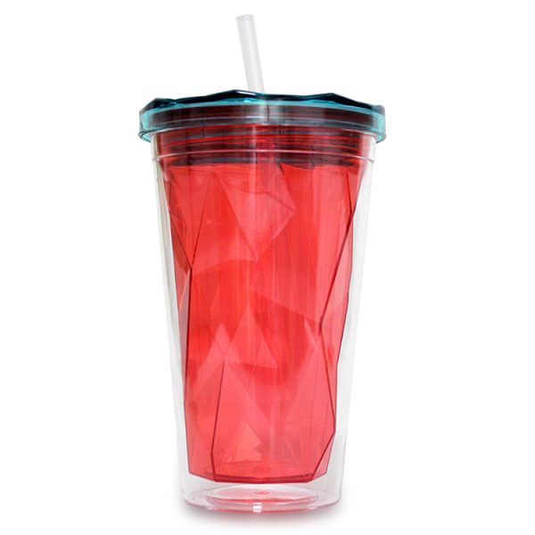 Ruffly Tumbler Double Wall Tumbler with Straw (1)