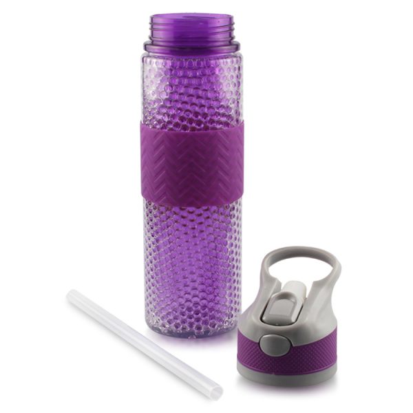 purple water bottle