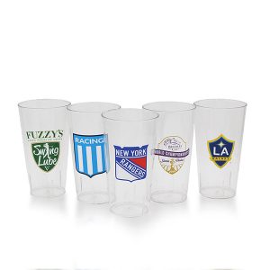 clear straight wall plastic cups